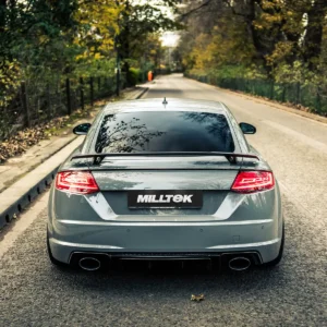 Audi TTRS MK3 Quattro – 80 mm no resonado (máxima intensidad de sonido) escape cat-back con salidas negras Cerakote
