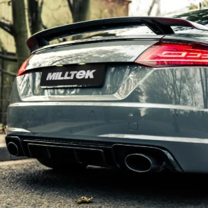 Audi TTRS MK3 Quattro – 80 mm no resonado (máxima intensidad de sonido) escape cat-back con salidas negras Cerakote