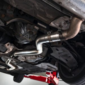 BMW F2X M140i/M240i – 80 mm tubo intermedio con supresor del resonador – compatible con el escape original silencioso trasero