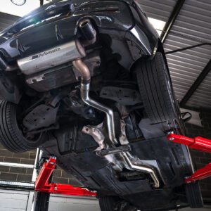 BMW F2X M140i/M240i – 80 mm tubo intermedio con supresor del resonador – compatible con el escape original silencioso trasero