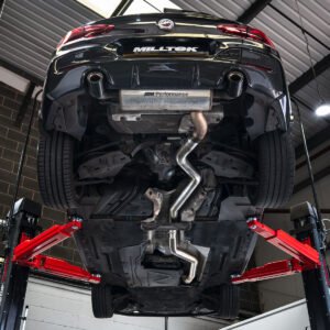 BMW F2X M140i/M240i – 80 mm tubo intermedio con supresor del resonador – compatible con el silencioso trasero opcional M Performance