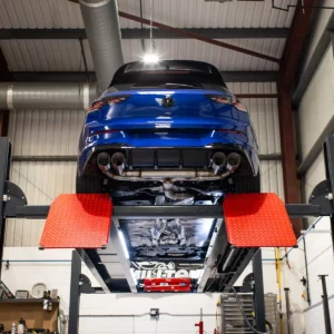 VW Golf R MK8/MK8.5 – 80 mm sistemas sin válvulas con salidas de titanio (sistema de competición – máxima intensidad de sonido)