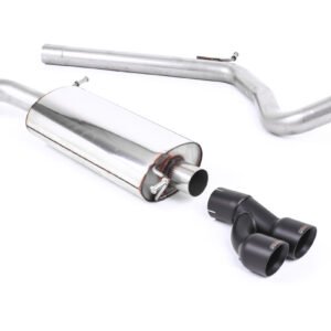 Audi A1 TFSI/VW Polo GTI 1.4 ACT/DSG – Escape cat-back no resonado (sonido más intenso) con salidas negras Cerakote