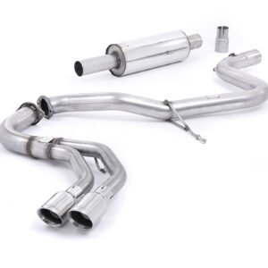 Audi A3 2.0 TDI MQB – Escape cat-back resonado (sonido más discreto) con salidas pulidas