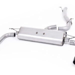 Audi A3 2.0 TFSI 8V (US solo) – Escape cat-back no resonado (sonido más intenso) con salidas negras Cerakote