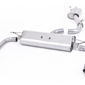 Audi A3 2.0 TFSI 8V (US solo) – Escape cat-back resonado (sonido más discreto) con salidas pulidas