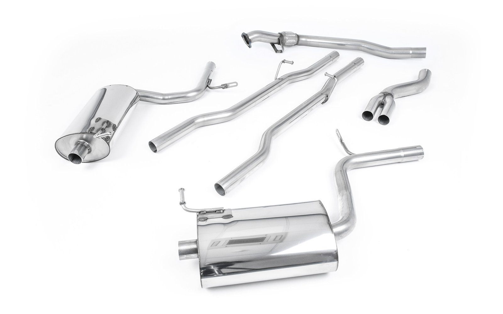Audi A4 1.8T B6 Quattro Avant (5 velocidades) – Escape cat-back no resonado (sonido más intenso) con salidas de 100 mm