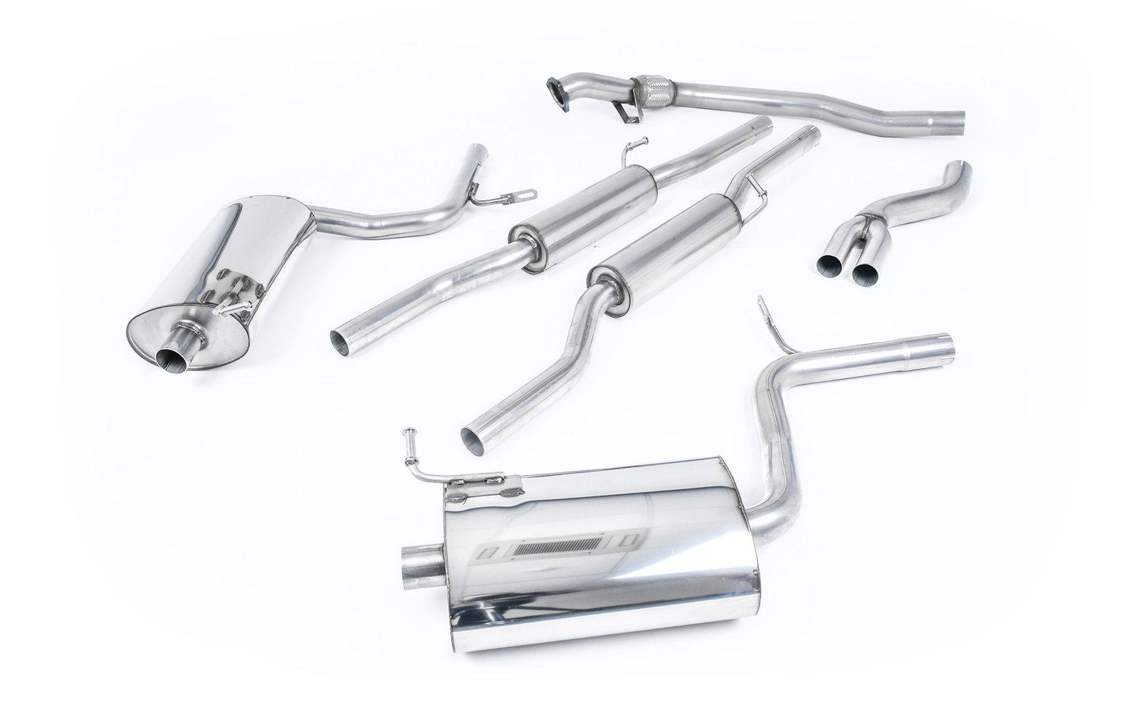 Audi A4 1.8T B6 Quattro Avant (5 velocidades) – Escape cat-back resonado (sonido más discreto) con salidas de 100 mm
