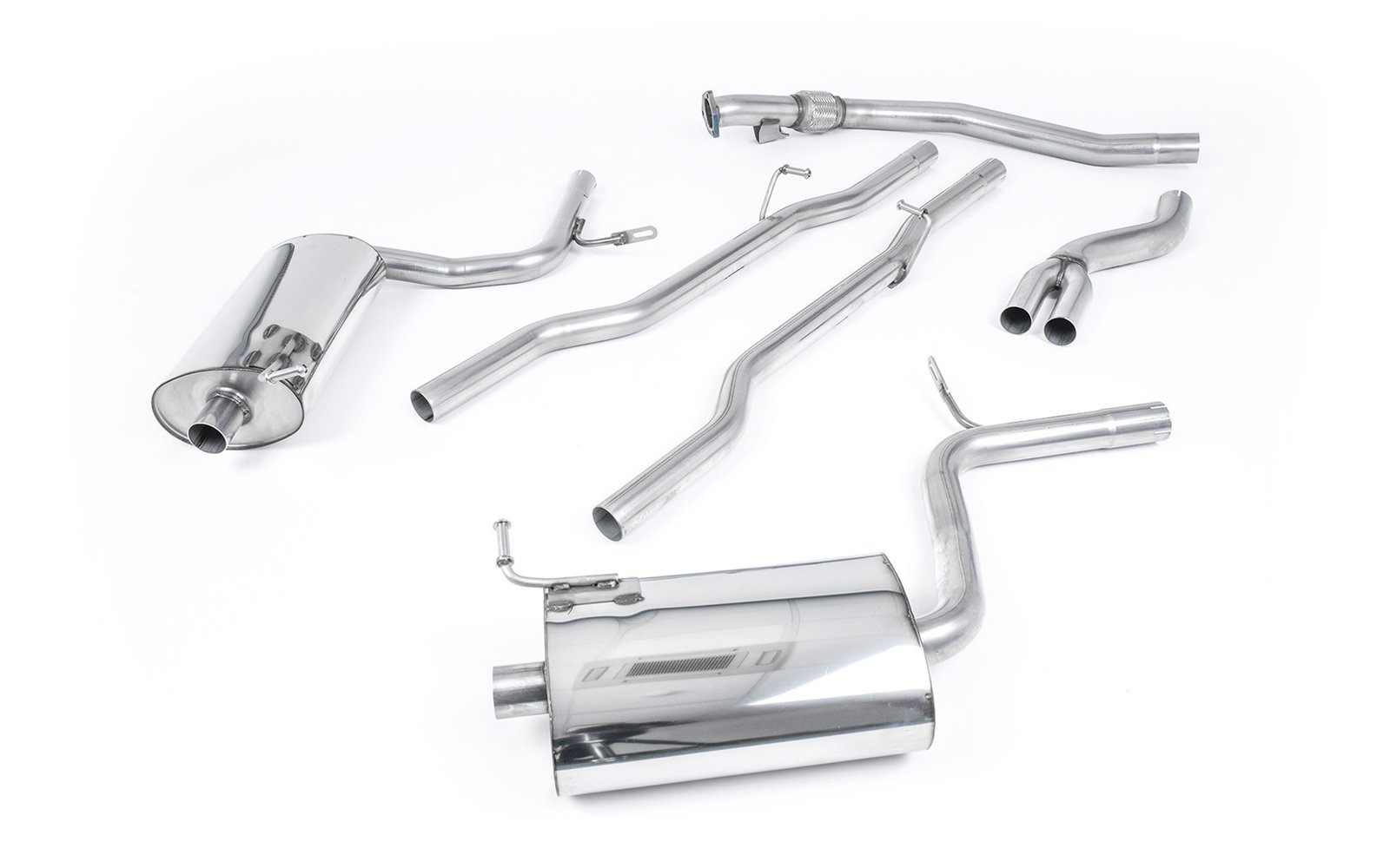 Audi A4 1.8T B6 Quattro – Escape cat-back no resonado (sonido más intenso) con salidas de 100 mm