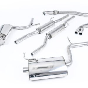 Audi A4 1.8T B6 Quattro – Escape cat-back resonado (sonido más discreto) con salidas de 90 mm