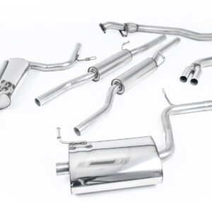 Audi A4 1.8T B7 Quattro – Escape cat-back resonado (sonido más discreto) con salidas de 100 mm pulidas