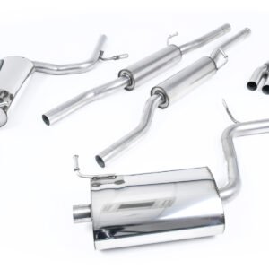 Audi A4 2.0 B7 Quattro/DTM – Escape cat-back resonado (sonido más discreto) con salidas GT100 (para Tiptronic modelos)