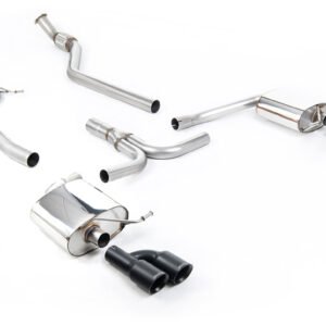 Audi A4 2.0 B8 S line (Manual) – Escape cat-back no resonado (sonido más intenso) con negro Cerakote cuádruples-salida salidas