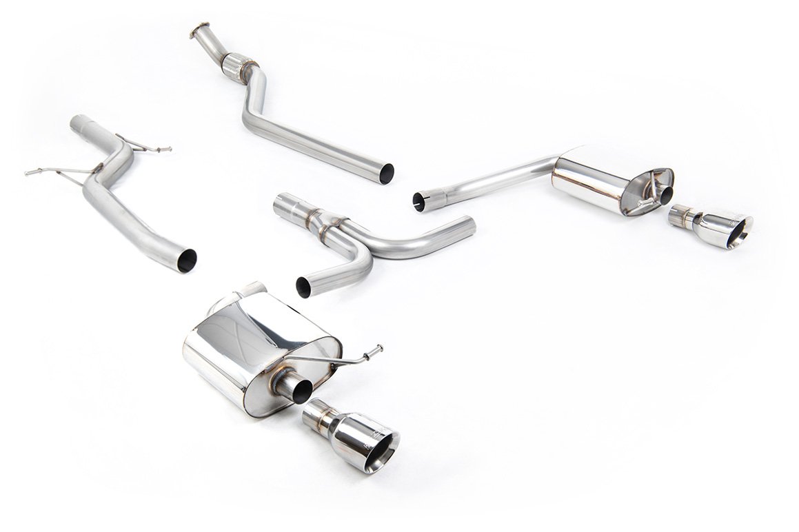 Audi A4 2.0 B8 S line (Manual) – Escape cat-back no resonado (sonido más intenso) con Duel salida GT100 salidas