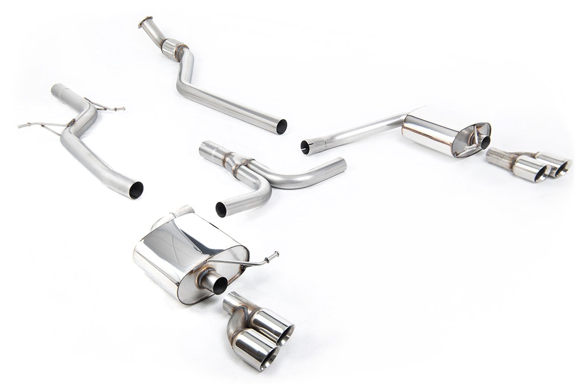 Audi A4 2.0 B8 S line (Manual) – Escape cat-back no resonado (sonido más intenso) con cuádruples-salida GT80 salidas
