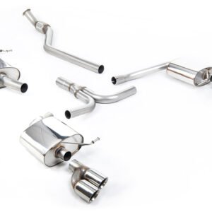 Audi A4 2.0 B8 S line (Manual) – Escape cat-back resonado (sonido más discreto) con cuádruples-salida GT80 pulidas salidas