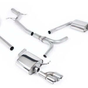 Audi A4 2.0 B8 S line (Tiptronic) – Escape cat-back no resonado (sonido más intenso) con cuádruples-salida GT80 salidas