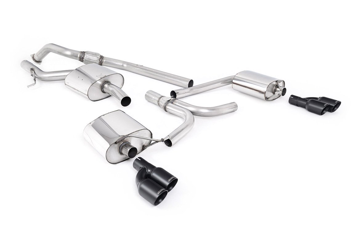 Audi A4 2.0 B8 (Tiptronic)/Audi A5 (Multitronic) S line – escape cat-back con negro Cerakote cuádruples-salida salidas