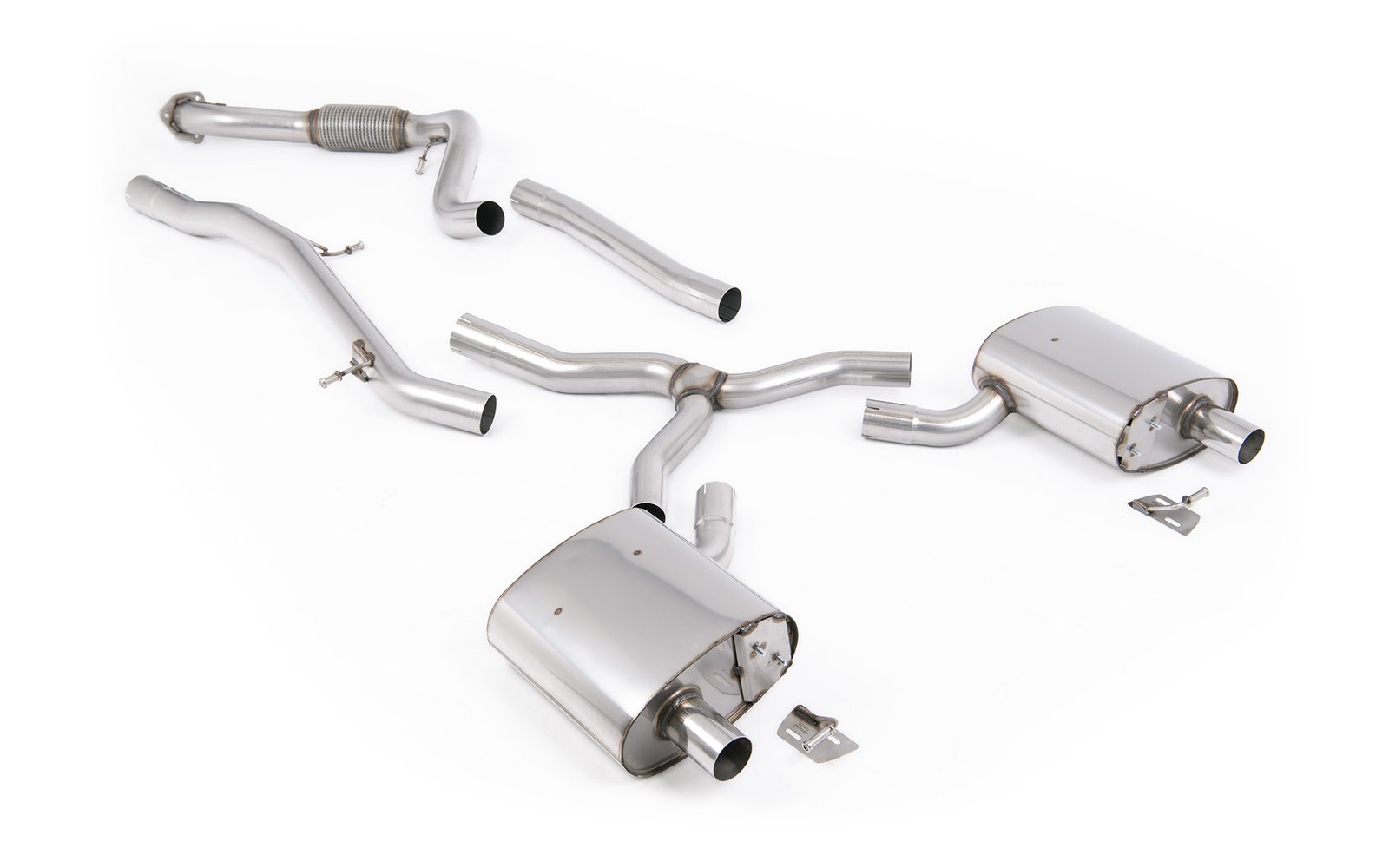 Audi A4 2.0 B9.5 Quattro – escape cat-back no resonado (sonido más intenso) – compatible con salidas originales on difusor trasero (No salidas)