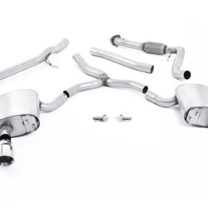 Audi A4 2.0 B9 Quattro – Escape cat-back no resonado (sonido más intenso) con salidas dobles GT-100 pulidas