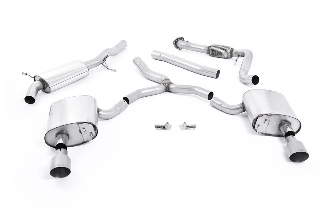 Audi A4 2.0 B9 Quattro – Road+ parcialmente escape cat-back resonado con salidas dobles GT-100 de titanio