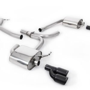 Audi A4 3.0 TDI B8/Audi A5 (Multitronic) – escape cat-back con cuatro salidas negras Cerakote (requiere S-Line pieza inferior del paragolpes)