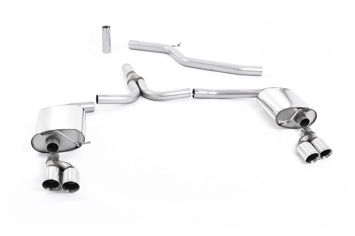 Audi A4 3.0 TDI B8/Audi A5 (Multitronic) – escape cat-back con GT80 cuatro salidas salidas (requiere S-Line pieza inferior del paragolpes)