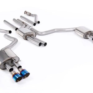 Audi A6 3.0 TFSI C7.5 – resonado cat-back con salidas de titanio azulado