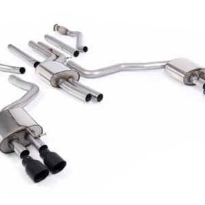 Audi A6 3.0 TFSI C7.5 – resonado cat-back con salidas negras Cerakote
