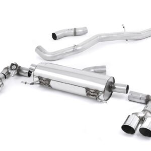 Audi S1 – Escape cat-back no resonado (sonido más intenso) con salidas cuádruples pulidas redondas