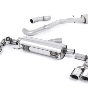 Audi S1 – Escape cat-back resonado (sonido más discreto) con salidas cuádruples pulidas ovaladas
