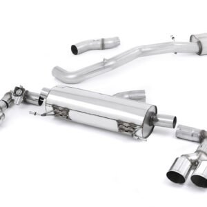 Audi S1 – Escape cat-back resonado (sonido más discreto) con salidas cuádruples pulidas redondas