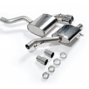 Audi S3 8P 3 puertas – Escape cat-back resonado (sonido más discreto) con salidas pulidas