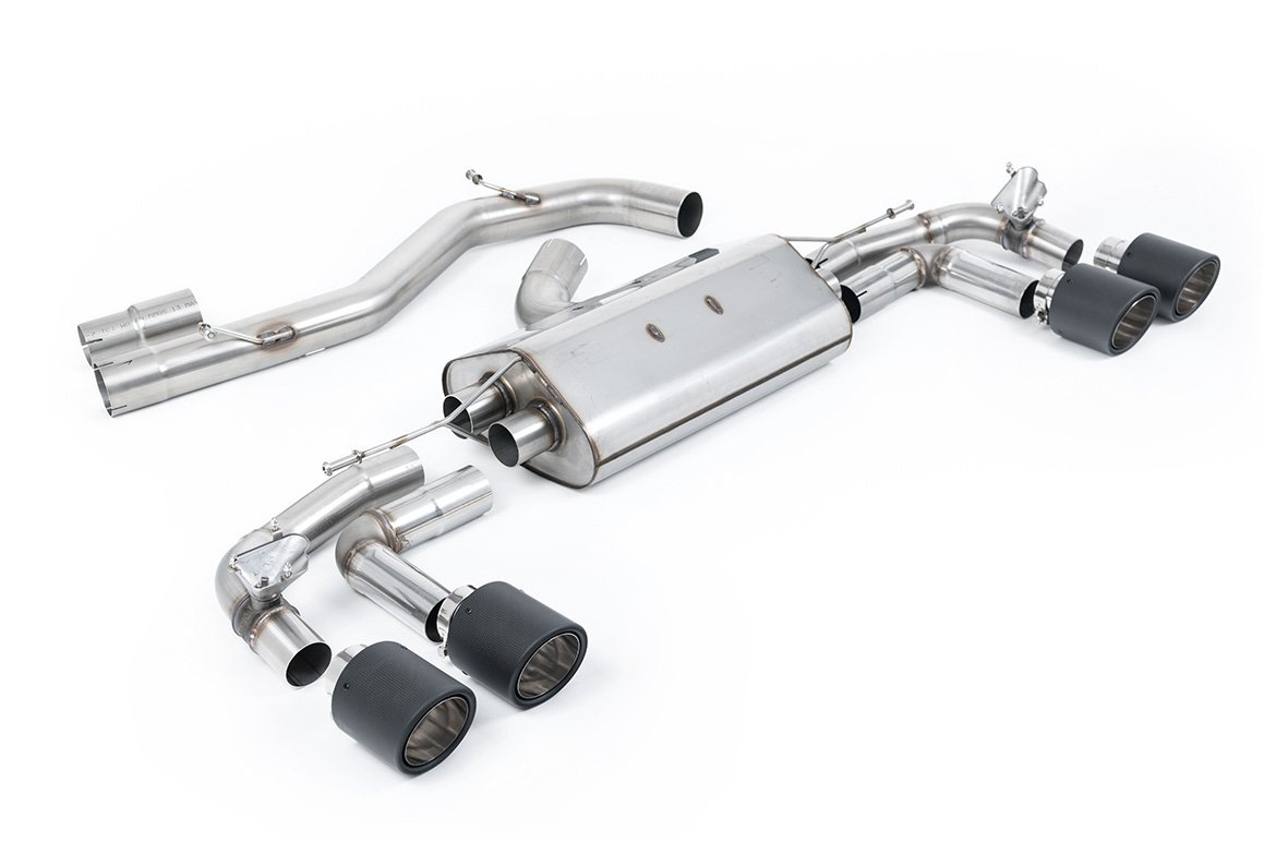 Audi S3 8Y Sportback modelos con GPF – 80 mm Escape cat-back no resonado (sonido más intenso) con salidas de carbono