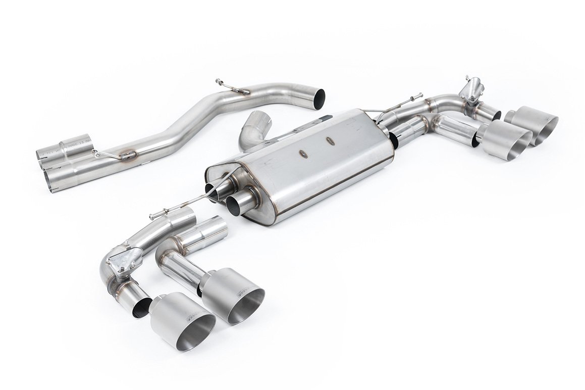 Audi S3 8Y Sportback modelos con GPF – 80 mm Escape cat-back no resonado (sonido más intenso) con salidas de titanio