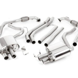Audi S4/S5 B9 modelos sin diferencial deportivo – Escape cat-back no resonado (sonido más intenso) con salidas cuádruples pulidas ovaladas
