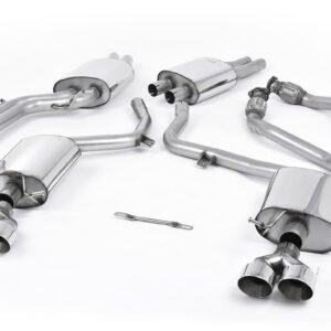 Audi S4 V6/S5 3.0 B8.5 Sportback – Escape cat-back resonado (sonido más discreto) con salida cuádruples pulidas salidas