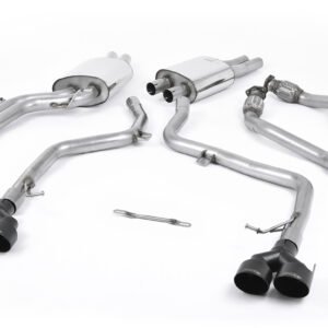 Audi S4 V6/S5 3.0 B8.5 Sportback – cat-back competición (sonido más intenso) sistema de escape con salida cuádruples salidas negras con recubrimiento cerámico