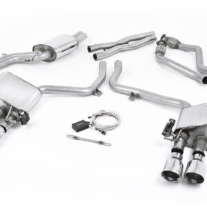 Audi S4 V6/S5 3.0 B8.5 – con válvulas y Escape cat-back resonado (sonido más discreto) con salidas pulidas