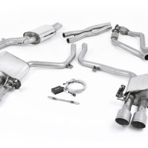 Audi S4 V6/S5 3.0 B8.5 – con válvulas y Escape cat-back resonado (sonido más discreto) con salidas de titanio