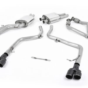 Audi S4 V6 B8/S5 B8 – cat-back de competición con salidas cuádruples negras Cerakote