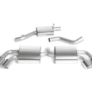 Audi TTS MK2 Quattro – Escape cat-back resonado (sonido más discreto) con salidas cuádruples pulidas
