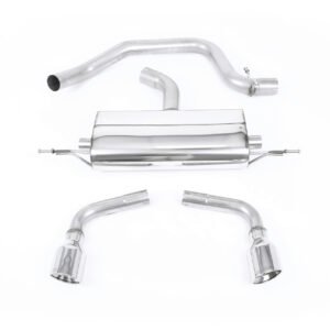 Audi TT MK2 2.0 2WD – escape cat-back con salidas dobles pulidas 100 mm JET (para 3.2 V6 pieza inferior del paragolpes)