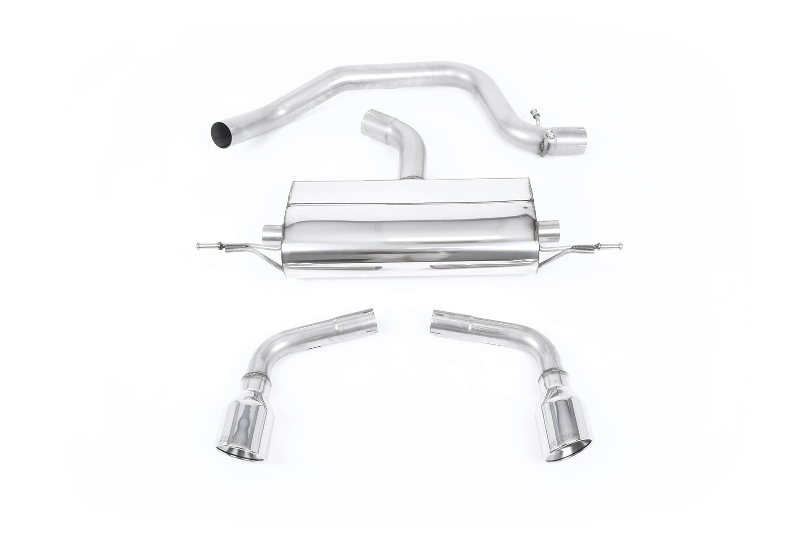 Audi TT MK2 2.0 2WD – escape cat-back con salidas dobles pulidas 100 mm JET (para 3.2 V6 pieza inferior del paragolpes)