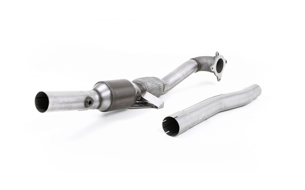Audi TT MK2 2.0 2WD – Downpipe de gran diámetro de acero inoxidable con cuerpo de fundición con catalizador deportivo de alto flujo (para Milltek cat-back de competición)