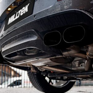 Range Rover Sport P440/460/510/550e L461(híbrido) – escape axle-back (con válvulas) con salidas ovaladas negras Cerakote