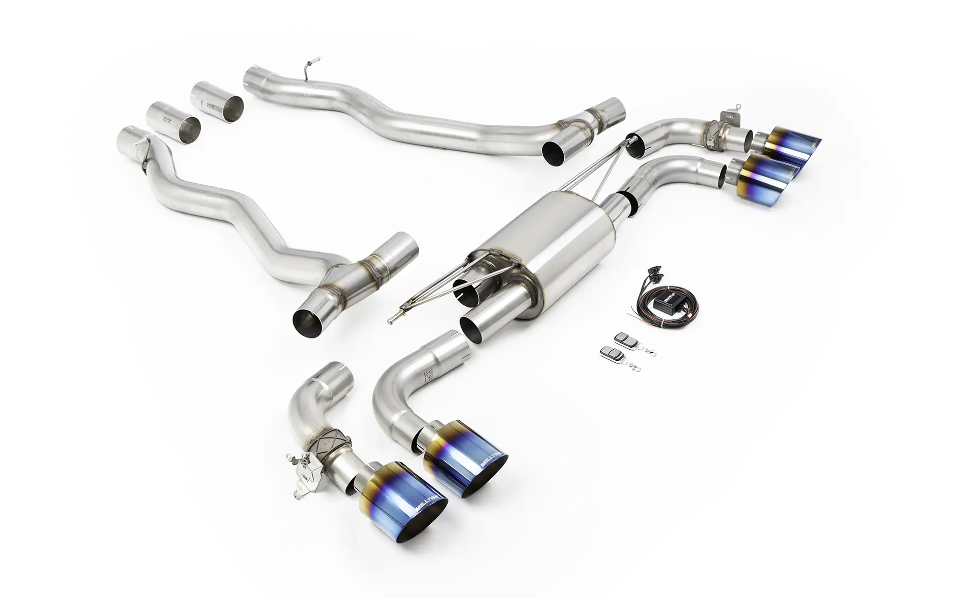 BMW M5 G90/G99 (NAS/ROW Spec) – axle-back con salidas de titanio azulado