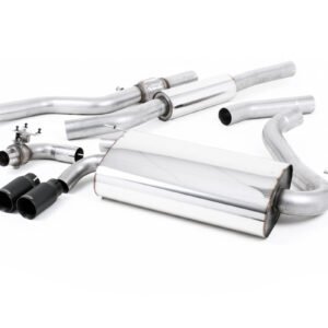 BMW Serie 4 F32 428i Auto – Escape cat-back resonado (sonido más discreto) con salidas negras Cerakote