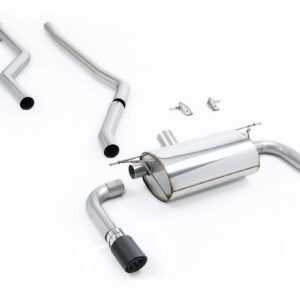 BMW F30 320i M Sport – competición no resonado (máxima intensidad de sonido) escape cat-back con salidas Jet-90 de fibra de carbono (para M340i pieza inferior del paragolpes)