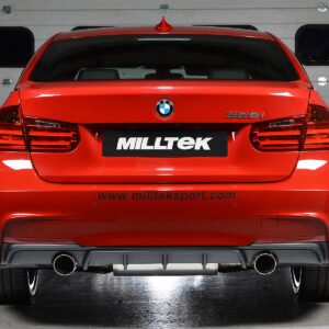BMW F30 328i M Sport – Escape cat-back resonado (sonido más discreto) con salidas dobles pulidas